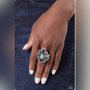 Floral Folklore Black Ring